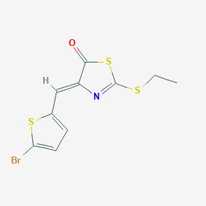 (4Z)-4-[(5-BROMOTHIOPHEN-2-YL)METHYLIDENE]-2-(ETHYLSULFANYL)-4,5-DIHYDRO-1,3-THIAZOL-5-ONE