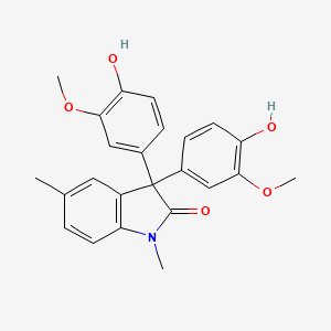 3,3-bis(4-hydroxy-3-methoxyphenyl)-1,5-dimethyl-1,3-dihydro-2H-indol-2-one