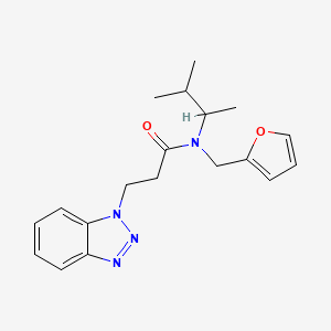 3-(1H-1,2,3-benzotriazol-1-yl)-N-(1,2-dimethylpropyl)-N-(2-furylmethyl)propanamide