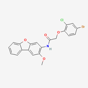 2-(4-bromo-2-chlorophenoxy)-N-(2-methoxydibenzofuran-3-yl)acetamide