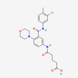 5-{[3-{[(3-chloro-4-methylphenyl)amino]carbonyl}-4-(4-morpholinyl)phenyl]amino}-5-oxopentanoic acid