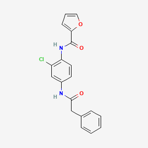 N-[2-chloro-4-[(2-phenylacetyl)amino]phenyl]furan-2-carboxamide