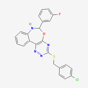 3-[(4-chlorobenzyl)thio]-6-(3-fluorophenyl)-6,7-dihydro[1,2,4]triazino[5,6-d][3,1]benzoxazepine