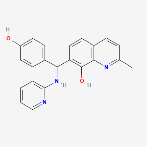 7-[(4-hydroxyphenyl)-(pyridin-2-ylamino)methyl]-2-methylquinolin-8-ol