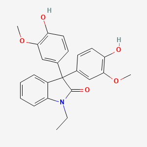 1-ETHYL-3,3-BIS(4-HYDROXY-3-METHOXYPHENYL)-2,3-DIHYDRO-1H-INDOL-2-ONE