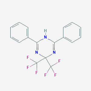 molecular formula C17H11F6N3 B396046 2,6-Diphenyl-4,4-bis(trifluoromethyl)-1,4-dihydro-1,3,5-triazine CAS No. 24337-46-0