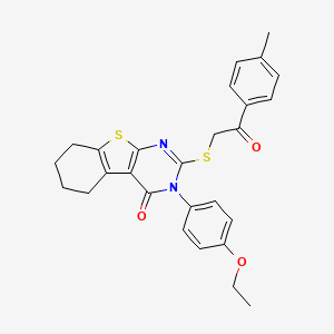 3-(4-ethoxyphenyl)-2-{[2-(4-methylphenyl)-2-oxoethyl]sulfanyl}-5,6,7,8-tetrahydro[1]benzothieno[2,3-d]pyrimidin-4(3H)-one