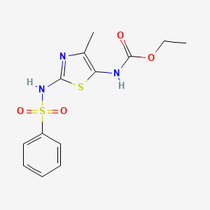 ethyl N-[2-(benzenesulfonamido)-4-methyl-1,3-thiazol-5-yl]carbamate