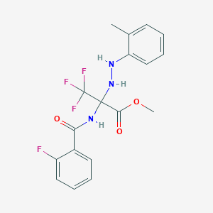 Methyl 3,3,3-trifluoro-2-[(2-fluorobenzoyl)amino]-2-[2-(2-methylphenyl)hydrazino]propanoate
