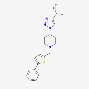 1-[1-[1-[(5-Phenylthiophen-2-yl)methyl]piperidin-4-yl]triazol-4-yl]ethanol