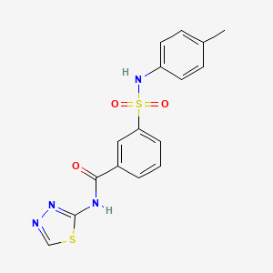 3-[(4-methylphenyl)sulfamoyl]-N-(1,3,4-thiadiazol-2-yl)benzamide