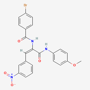 4-bromo-N-[(E)-3-(4-methoxyanilino)-1-(3-nitrophenyl)-3-oxoprop-1-en-2-yl]benzamide