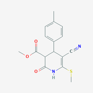 Methyl 5-cyano-4-(4-methylphenyl)-6-(methylsulfanyl)-2-oxo-1,2,3,4-tetrahydropyridine-3-carboxylate