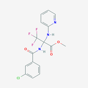 Methyl 2-[(3-chlorobenzoyl)amino]-3,3,3-trifluoro-2-(pyridin-2-ylamino)propanoate