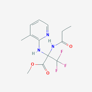 Methyl 3,3,3-trifluoro-2-[(3-methyl-2-pyridinyl)amino]-2-(propionylamino)propanoate