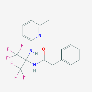 molecular formula C17H15F6N3O B396100 2-phenyl-N-[2,2,2-trifluoro-1-[(6-methyl-2-pyridinyl)amino]-1-(trifluoromethyl)ethyl]acetamide CAS No. 488094-10-6
