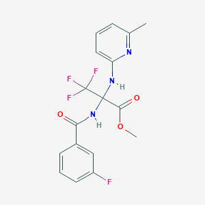 Methyl 3,3,3-trifluoro-2-[(3-fluorobenzoyl)amino]-2-[(6-methyl-2-pyridinyl)amino]propanoate