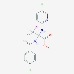 Methyl 2-[(4-chlorobenzoyl)amino]-2-[(5-chloropyridin-2-yl)amino]-3,3,3-trifluoropropanoate