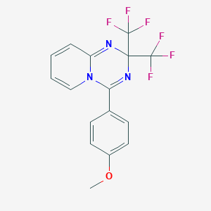 molecular formula C16H11F6N3O B396119 4-(4-methoxyphenyl)-2,2-bis(trifluoromethyl)-2H-pyrido[1,2-a][1,3,5]triazine 