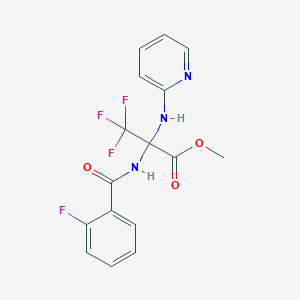 Methyl 3,3,3-trifluoro-2-[(2-fluorobenzoyl)amino]-2-(2-pyridinylamino)propanoate