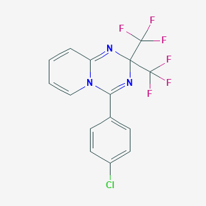 molecular formula C15H8ClF6N3 B396126 4-(4-chlorophenyl)-2,2-bis(trifluoromethyl)-2H-pyrido[1,2-a][1,3,5]triazine 
