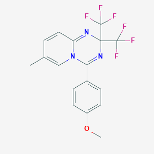 molecular formula C17H13F6N3O B396127 4-(4-methoxyphenyl)-7-methyl-2,2-bis(trifluoromethyl)-2H-pyrido[1,2-a][1,3,5]triazine 