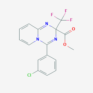 molecular formula C16H11ClF3N3O2 B396130 Methyl 4-(3-chlorophenyl)-2-(trifluoromethyl)pyrido[1,2-a][1,3,5]triazine-2-carboxylate 