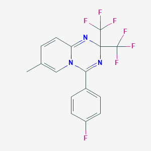 molecular formula C16H10F7N3 B396131 4-(4-fluorophenyl)-7-methyl-2,2-bis(trifluoromethyl)-2H-pyrido[1,2-a][1,3,5]triazine 