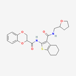 N-{3-[(tetrahydrofuran-2-ylmethyl)carbamoyl]-4,5,6,7-tetrahydro-1-benzothiophen-2-yl}-2,3-dihydro-1,4-benzodioxine-2-carboxamide