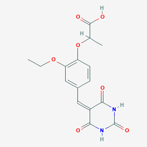 2-{2-ethoxy-4-[(2,4,6-trioxotetrahydropyrimidin-5(2H)-ylidene)methyl]phenoxy}propanoic acid