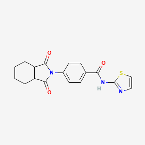 4-(1,3-dioxooctahydro-2H-isoindol-2-yl)-N-(1,3-thiazol-2-yl)benzamide