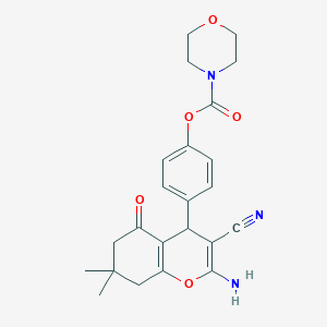 4-(2-amino-3-cyano-7,7-dimethyl-5-oxo-5,6,7,8-tetrahydro-4H-chromen-4-yl)phenyl morpholine-4-carboxylate