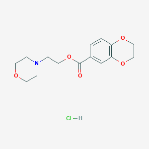 2-Morpholin-4-ylethyl 2,3-dihydro-1,4-benzodioxine-6-carboxylate;hydrochloride