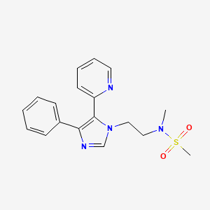 N-methyl-N-[2-(4-phenyl-5-pyridin-2-yl-1H-imidazol-1-yl)ethyl]methanesulfonamide