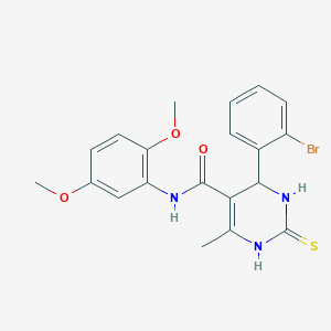 4-(2-bromophenyl)-N-(2,5-dimethoxyphenyl)-6-methyl-2-sulfanylidene-3,4-dihydro-1H-pyrimidine-5-carboxamide