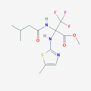Methyl 3,3,3-trifluoro-2-[(3-methylbutanoyl)amino]-2-[(5-methyl-1,3-thiazol-2-yl)amino]propanoate
