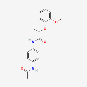 N-[4-(acetylamino)phenyl]-2-(2-methoxyphenoxy)propanamide