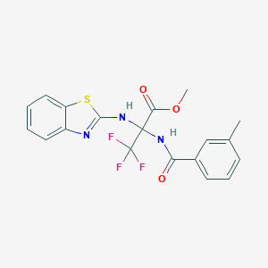 Methyl 2-(1,3-benzothiazol-2-ylamino)-3,3,3-trifluoro-2-[(3-methylbenzoyl)amino]propanoate