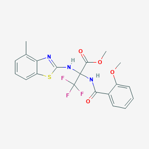 Methyl 3,3,3-trifluoro-2-[(2-methoxybenzoyl)amino]-2-[(4-methyl-1,3-benzothiazol-2-yl)amino]propanoate