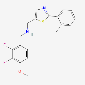 1-(2,3-difluoro-4-methoxyphenyl)-N-[[2-(2-methylphenyl)-1,3-thiazol-5-yl]methyl]methanamine