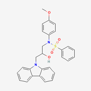 N-[3-(9H-carbazol-9-yl)-2-hydroxypropyl]-N-(4-methoxyphenyl)benzenesulfonamide