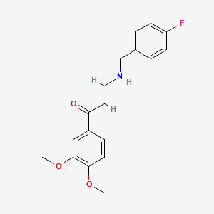 (2E)-1-(3,4-dimethoxyphenyl)-3-[(4-fluorobenzyl)amino]prop-2-en-1-one