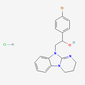 molecular formula C18H19BrClN3O B3961451 1-(4-bromophenyl)-2-(3,4-dihydropyrimido[1,2-a]benzimidazol-10(2H)-yl)ethanol hydrochloride 