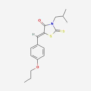 molecular formula C17H21NO2S2 B3961461 3-isobutyl-5-(4-propoxybenzylidene)-2-thioxo-1,3-thiazolidin-4-one 