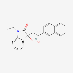 1-ethyl-3-hydroxy-3-[2-(naphthalen-2-yl)-2-oxoethyl]-1,3-dihydro-2H-indol-2-one