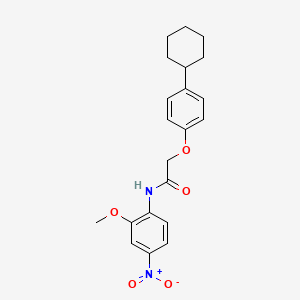 molecular formula C21H24N2O5 B3961473 2-(4-cyclohexylphenoxy)-N-(2-methoxy-4-nitrophenyl)acetamide 