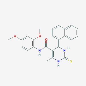 molecular formula C24H23N3O3S B3961485 N-(2,4-dimethoxyphenyl)-6-methyl-4-(1-naphthyl)-2-thioxo-1,2,3,4-tetrahydro-5-pyrimidinecarboxamide 