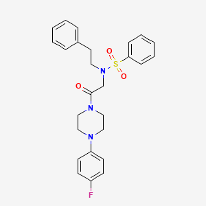 N-{2-[4-(4-fluorophenyl)piperazin-1-yl]-2-oxoethyl}-N-(2-phenylethyl)benzenesulfonamide