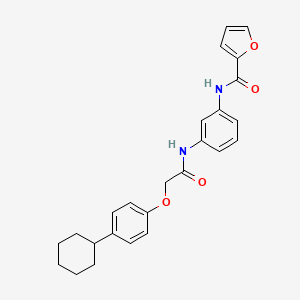 N-(3-{[(4-cyclohexylphenoxy)acetyl]amino}phenyl)furan-2-carboxamide