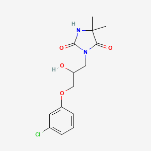 3-[3-(3-chlorophenoxy)-2-hydroxypropyl]-5,5-dimethyl-2,4-imidazolidinedione